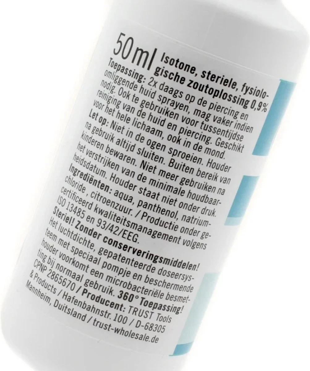 Cleany Skin - Piercing Spray - Zoutoplossing Reiniginsspray Voor Piercings 2 Cleany Skin - Piercing Spray - Zoutoplossing Reiniginsspray Voor Piercings - Afbeelding 2