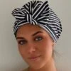 Douchemuts DE MOOISTE -Shower Cap -Black White -Droog Haar -DOUCHEKAPJE 1 STUKS