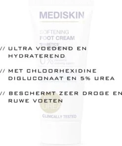 Mediskin Softening Foot Cream - Voetencreme - Voor (Extreem) Droge Voeten - Vermindert Huidirritaties/Roodheid/Jeuk - Rijk Aan Ureum -Verzorgings Producten Winkel 1009x1200