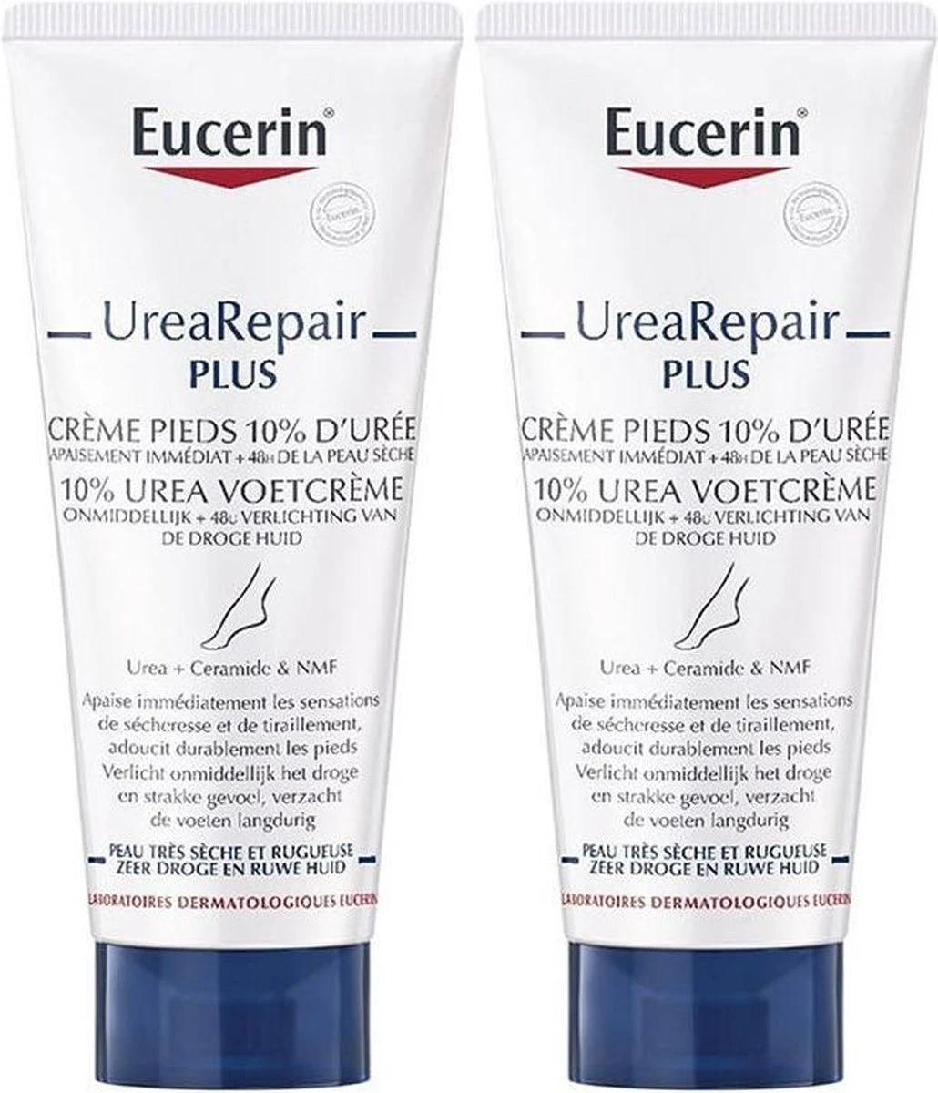 Eucerin Urea Repair Plus Voetcrème Urea 10% 2x100ml 1 Eucerin Urea Repair Plus Voetcrème Urea 10% 2x100ml