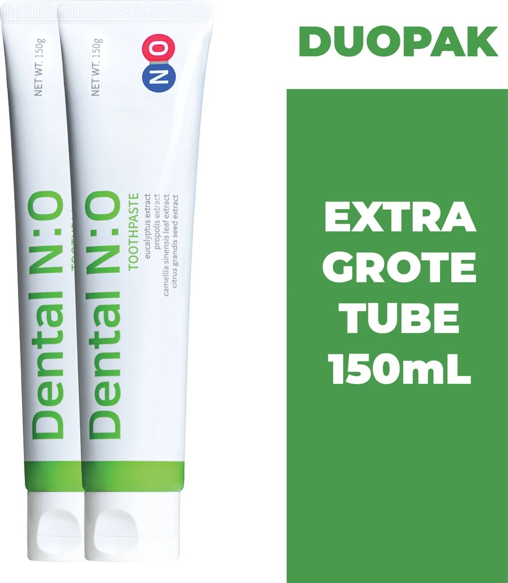 Dental N:O™ - 2x XL 150mL - Tandvlees Herstel Tandpasta - Groene Thee , Propolis , Eucalyptus, Aloe Vera & Meer - Tandvleesontsteking - Zonder Fluoride - Voordeelverpakking Tandpasta - KOMBUCHA 1 Dental N:O™ - 2x XL 150mL - Tandvlees Herstel Tandpasta - Groene Thee , Propolis , Eucalyptus, Aloe Vera & Meer - Tandvleesontsteking - Zonder Fluoride - Voordeelverpakking Tandpasta - KOMBUCHA