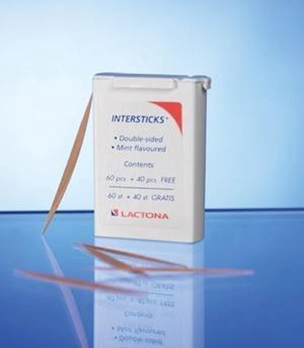 10x Lactona Intersticks Tandenstokers 100 Stuks 2 10x Lactona Intersticks Tandenstokers 100 Stuks - Afbeelding 2