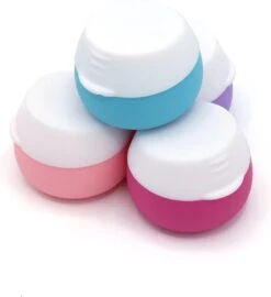 YONO Reis Cosmetica Potjes - Lege Potjes Met Deksel - Zalfpotjes - Siliconen Reisflesjes Set Handbagage - Reisflacons Navulbaar - 4 Stuks - 10 ML -Verzorgings Producten Winkel 1099x1200 1