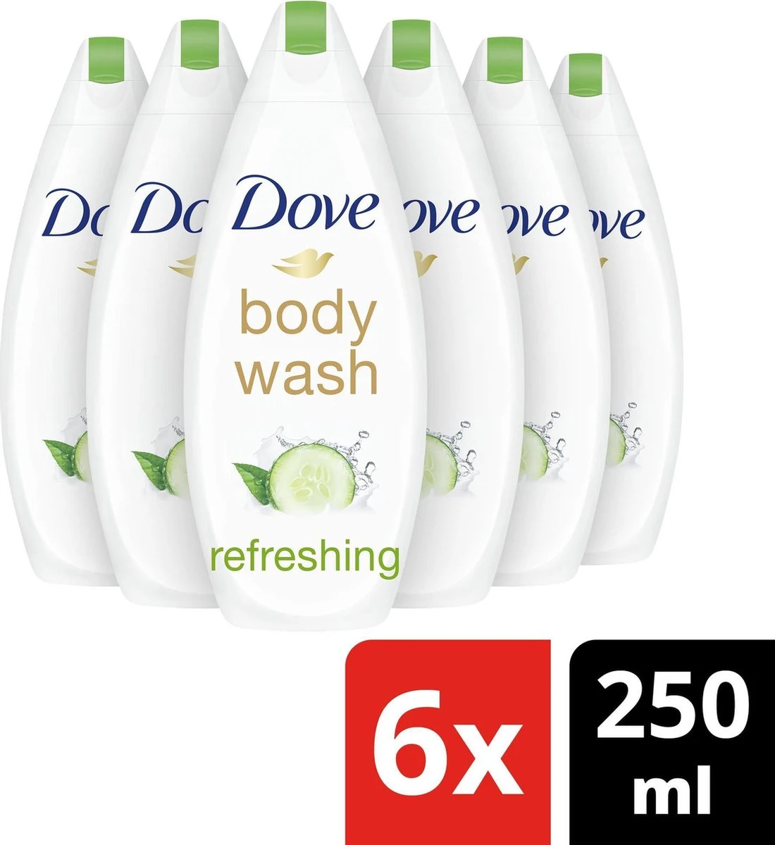 Dove Douchegel Go Fresh Refreshing - 6 X 250 Ml - Voordeelverpakking 3 Dove Douchegel Go Fresh Refreshing - 6 X 250 Ml - Voordeelverpakking - Afbeelding 3
