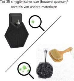 Badborstel - Siliconen Badborstel - Doucheborstel - Lichaamsborstel - Gezichtsborstel - Huidborstel - Scrub Handschoen - Massagespons - Massage Handschoen - Duurzaam - Exfoliërende Werking - Scrubben - Alle Huidtypen - Ergonomisch Handvat Met Zuignap -Verzorgings Producten Winkel 1109x1200