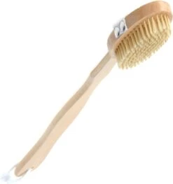 Merkloos 1x Bad/douche Scrub Borstels Van Hout 43 Cm - Badkameraccessoires - Bad/douche Benodigdheden - Badborstels/Doucheborstels