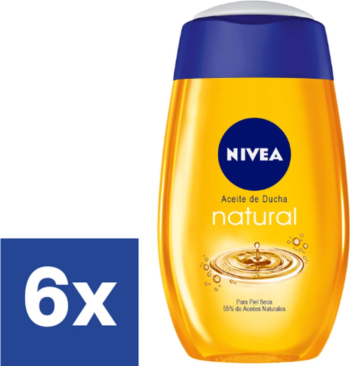 NIVEA Natural Shower Oil Doucheolie - 6x 200 Ml 1 NIVEA Natural Shower Oil Doucheolie - 6x 200 Ml