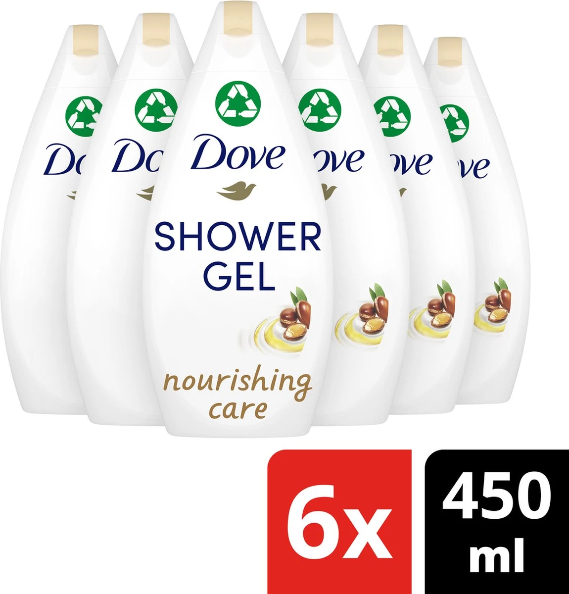 Dove Nourishing Care Douchegel - Triple Moisture Serum - 6 X 450 Ml 2 Dove Nourishing Care Douchegel - Triple Moisture Serum - 6 X 450 Ml - Afbeelding 2