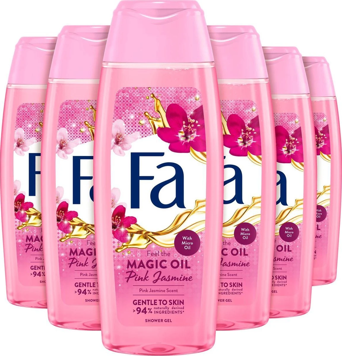 Fa Magic Oil Pink Jasmine Douchegel 6x 250ml - Grootverpakking 1 Fa Magic Oil Pink Jasmine Douchegel 6x 250ml - Grootverpakking