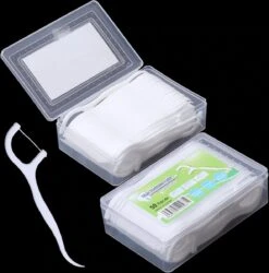 Merkloos Tanden Flosser - 50 Stuks – Tandenstoker Flosser - Wit