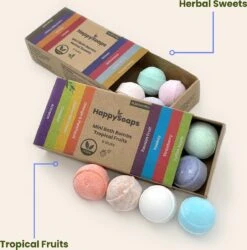 HappySoaps Mini Bath Bombs - Herbal Sweets - 8 Bruisballen In Verschillende Kruidig Zoete Geuren - 100% Plasticvrij, Vegan & Natuurlijk -Verzorgings Producten Winkel 1187x1200 8