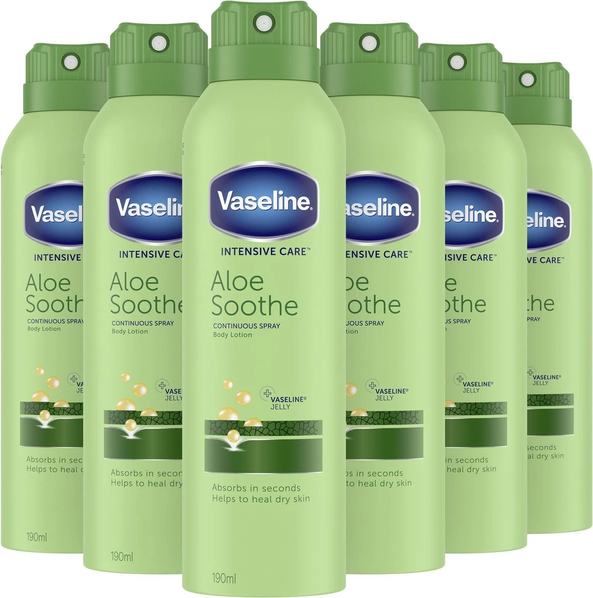 Vaseline® Vaseline Lotion Spray AloeFresh 6 X 190 Ml 2 Vaseline® Vaseline Lotion Spray AloeFresh 6 X 190 Ml - Afbeelding 2