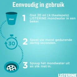 Listerine Cool Mint Mondwater, Mondspoeling Met Intens Frisse Muntsmaak, Bestrijdt Schadelijke Bacteriën Voor Gezond Tandvlees, 8 X 95 Ml 18 Listerine Cool Mint Mondwater, Mondspoeling Met Intens Frisse Muntsmaak, Bestrijdt Schadelijke Bacteriën Voor Gezond Tandvlees, 8 X 95 Ml -Verzorgings Producten Winkel 1199x1200 17