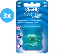 Oral B Oral-B Satin Tape - 3 X 25 M - Flosdraad - Voordeelverpakking