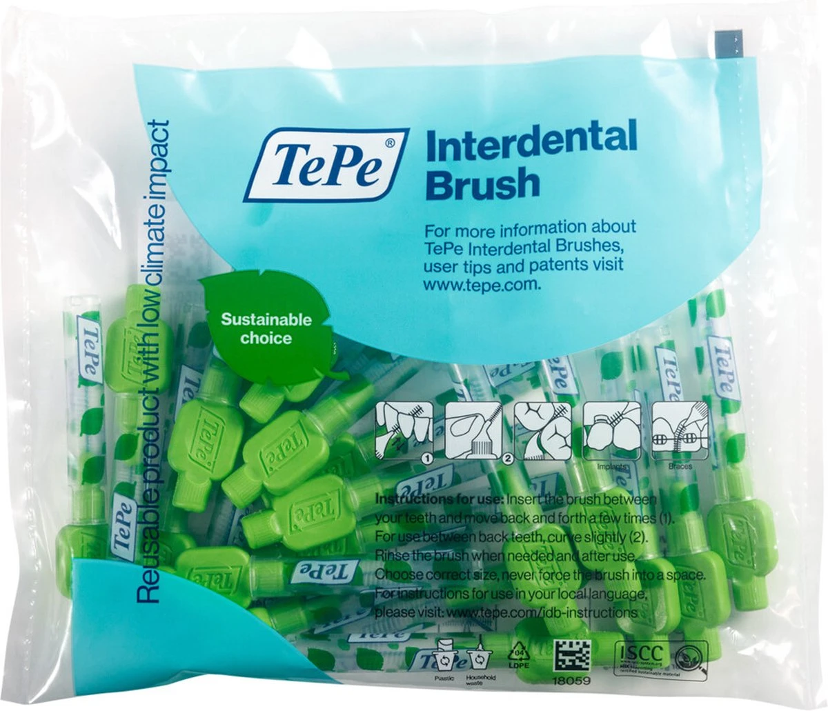 TePe Interdentale Ragers Original Groen ISO Maat 5 – 0,8 Mm (20 Stuks) 4 TePe Interdentale Ragers Original Groen ISO Maat 5 – 0,8 Mm (20 Stuks) - Afbeelding 4