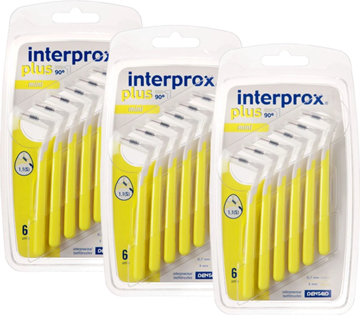 Interprox Plus Mini - 3.0 Mm - Geel 3 X 6 Stuks - Voordeelpakket 1 Interprox Plus Mini - 3.0 Mm - Geel 3 X 6 Stuks - Voordeelpakket