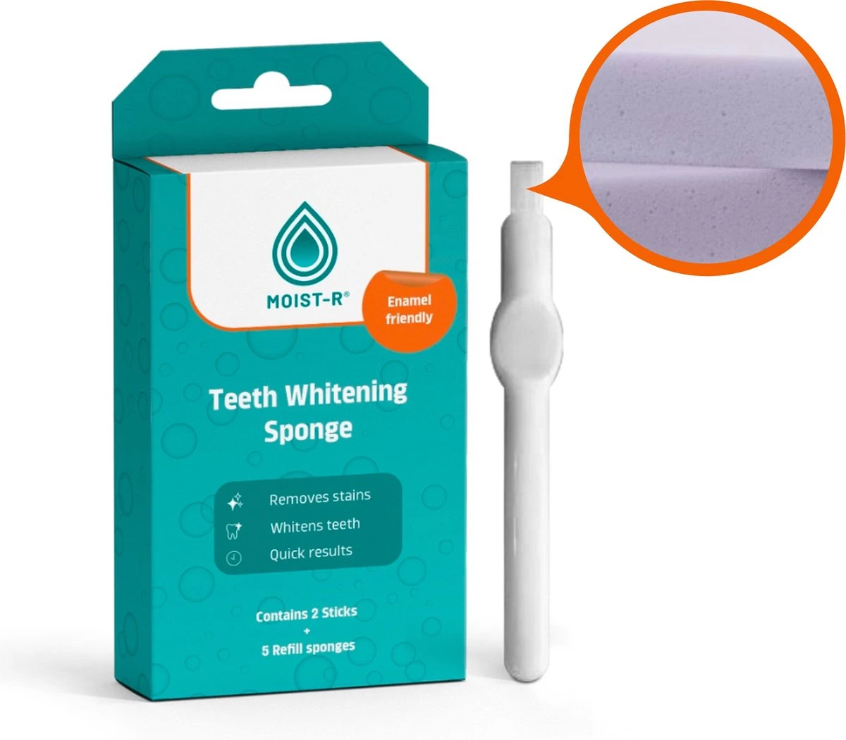 Moist-R Teeth Whitening Stick (2X) En 5 Refills - Thuis Tanden Bleken - Witte Tanden 2 Moist-R Teeth Whitening Stick (2X) En 5 Refills - Thuis Tanden Bleken - Witte Tanden - Afbeelding 2