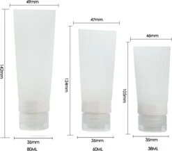 Somstyle 8-Delig Reisflesjes Set Transparant - Vliegtuig Handbagage - Toilettas Inclusief Potjes & Navulbare Flacons - Reisaccessoires - Wit -Verzorgings Producten Winkel 1200x1055