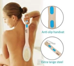 Blubs® – Houten Badborstel – Dry Brush – Rug Scrubber – Lichaamsborstel – Rugborstel Douche Met Steel – Huidborstel – Rugborstel Hout – Houten Badborstel Met Steel – Doucheborstel Met Steel – Houten Borstel – Droogborstel – Massage – Blauw -Verzorgings Producten Winkel 1200x1062 7