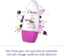 Dove Go Fresh Açaí Berry & Waterlily Anti-Transpirant Deodorant Roller - 6 X 50 Ml - Voordeelverpakking 28 Dove Go Fresh Açaí Berry & Waterlily Anti-Transpirant Deodorant Roller - 6 X 50 Ml - Voordeelverpakking -Verzorgings Producten Winkel 1200x1079 1