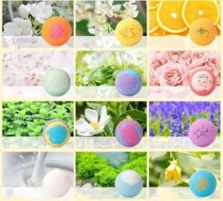 Nixnix - Bath Bombs 12 Stuks - Bruisballen Voor In Bad - 12 Etherische Aroma Bad Bommen - Giftset - Cadeau - 60g Per Stuk - Bruis Ballen Bad - Badballen -Verzorgings Producten Winkel 1200x1084 1