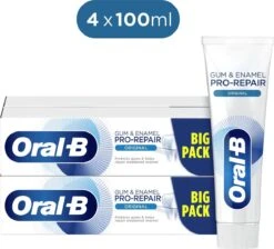 Oral B Oral-B Tandvlees & Glazuur Pro-Repair Origineel - Voordeelverpakking 4 X 100 Ml - Tandpasta Verpakt In Gerecycleerd Karton -Verzorgings Producten Winkel 1200x1087 3