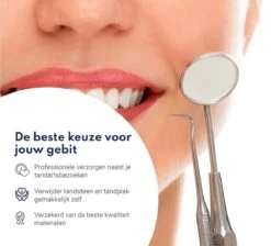 Tandarts Setje - Professioneel - Tandsteen Verwijderaar – Mondspiegel – Tandartshaakje – Tandsteenhaakje - Gebitsverzorging – Inclusief Luxe Etui - 6-delig - RVS -Verzorgings Producten Winkel 1200x1087 8