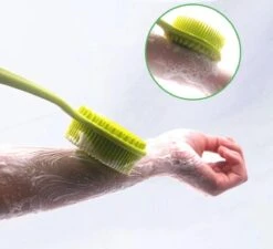 Blubs® – Badborstel – Dry Brush – Rug Scrubber – Lichaamsborstel – Rugborstel Douche Met Steel – Huidborstel – Rugborstel Kunststof – Badborstel Met Steel – Doucheborstel Met Steel – Siliconen Borstel – Droogborstel – Massage – Groen -Verzorgings Producten Winkel 1200x1092 2