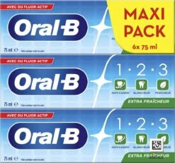 Oral B Oral-B 1.2.3 Mint Frisse - Tandpasta - 6 X75 Ml -Verzorgings Producten Winkel 1200x1123 6