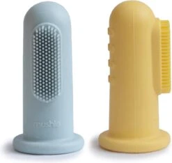 Mushie Finger Toothbrush Clay/Sand - Vingertandenborstel Baby - 2 Stuks Per Verpakking - Tandenborstel Siliconen -Verzorgings Producten Winkel 1200x1138 6