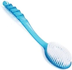 *** Bad Borstel Met Lange Steel En Scrubber - Rugborstel - Badborstel - Doucheborstel - Random Kleur Transparant - Van Heble® ***