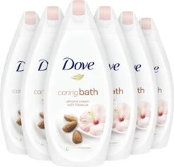 Dove Caring Bath Amandelmelk & Hibiscus Badcrème - 6 X 450 Ml - Voordeelverpakking -Verzorgings Producten Winkel 1200x1156 1
