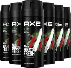 Axe Africa Bodyspray Deodorant - 6 X 150 Ml - Voordeelverpakking