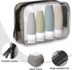 Boxed Reisflesjes Met Etui - Reisset - Verschillende Maten - Siliconen Navulbare Reisflacons - Reis Toilettas - Vliegtuig Handbagage -Verzorgings Producten Winkel 1200x1162 2