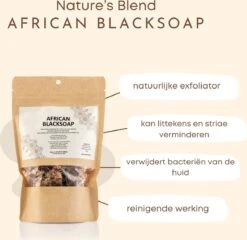 Nature's Blend African Black Soap - Zeep Puur - Biologisch - 100 Gram 7 Nature's Blend African Black Soap - Zeep Puur - Biologisch - 100 Gram -Verzorgings Producten Winkel 1200x1166 8