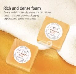 LIYALAN | Turmeric Soap | Kurkuma Zeep | 100% Natuurlijk | Gezichtsreiniging | Lichaamsreiniging | Body Wash | Handzeep | Douchezeep -Verzorgings Producten Winkel 1200x1169 3