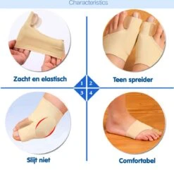Merkloos Hallux Valgus Teenbeschermers - 2 Stuks - Teenspreiders -Verzorgings Producten Winkel 1200x1170