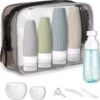 Boxed Reisflesjes Met Etui - Reisset - Verschillende Maten - Siliconen Navulbare Reisflacons - Reis Toilettas - Vliegtuig Handbagage