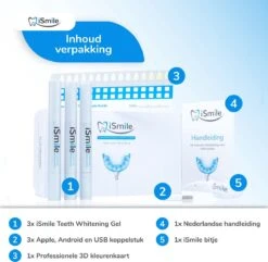 ISmile Professionele Tandenbleekset - Veilig Tanden Bleken - Zonder Peroxide - Witte Tanden - Teeth Whitening -Verzorgings Producten Winkel 1200x1173 6