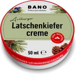 Bano Latschenkiefer | Originele Latschenkiefer Zalf | Bruiningsolie | Mountain Pine | Latschenkiefer Salbe | Skilerarenvet |Tiroler Latschenkiefer | Arlberger Latschenkiefer | 50 Ml | Creme