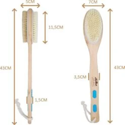 Blubs® – Houten Badborstel – Dry Brush – Rug Scrubber – Lichaamsborstel – Rugborstel Douche Met Steel – Huidborstel – Rugborstel Hout – Houten Badborstel Met Steel – Doucheborstel Met Steel – Houten Borstel – Droogborstel – Massage – Blauw -Verzorgings Producten Winkel 1200x1194 11