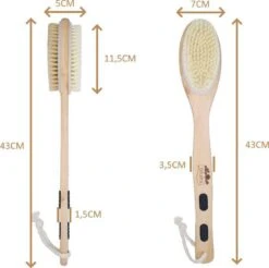 Blubs® – Houten Badborstel – Dry Brush – Rug Scrubber – Lichaamsborstel – Rugborstel Douche Met Steel – Huidborstel – Rugborstel Hout – Houten Badborstel Met Steel – Doucheborstel Met Steel – Houten Borstel – Droogborstel – Massage – Zwart -Verzorgings Producten Winkel 1200x1194 7