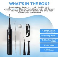 Merkloos Tandsteen Verwijderaar - 5 Standen - Inclusief Tandarts Set - Met 3 Opzetstukken - Elektrisch - Tandplak -Verzorgings Producten Winkel 1200x1196 24