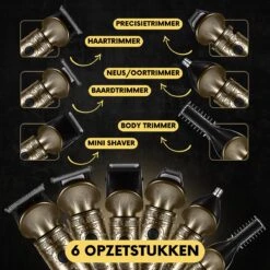6-in-1 Baardtrimmer Mannen - Trimmer Voor Baard En Lichaam - Incl. 6 Opzetstukken - Bodygroomer Mannen - Bodytrimmer Heren - Tondeuse - 0.5-15MM - Neus En Oor -Verzorgings Producten Winkel 1200x1199 8