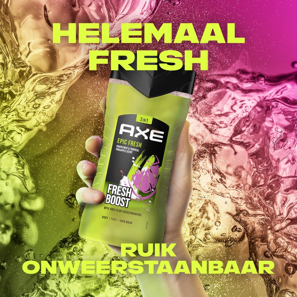 Axe 3-in-1 Douchegel - Epic Fresh - 6 X 250 Ml 4 Axe 3-in-1 Douchegel - Epic Fresh - 6 X 250 Ml - Afbeelding 4