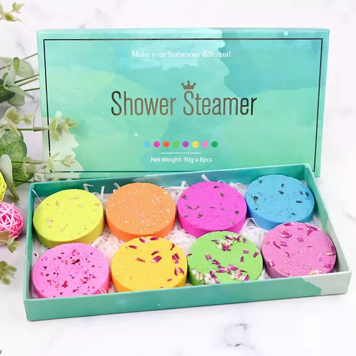 Shower Steamer - Bruisballen Voor Douche - 8 Verschillende Geuren - Verjaardag Cadeau - Stoom Tabletten - Aromatherapie - Organisch - ECO Friendly - Voor Haar 3 Shower Steamer - Bruisballen Voor Douche - 8 Verschillende Geuren - Verjaardag Cadeau - Stoom Tabletten - Aromatherapie - Organisch - ECO Friendly - Voor Haar - Afbeelding 3