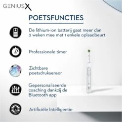 Oral B Oral-B Genius X - Wit - Elektrische Tandenborstel - Ontworpen Door Braun - 1 Handvat En 1 Opzetborstel -Verzorgings Producten Winkel 1200x1200 1361