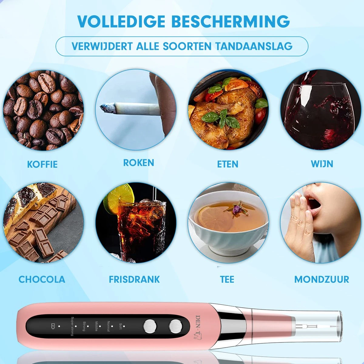 DEN-T® PRO U500 - Elektrische Sonische Tandsteen Verwijderaar - Roze 9 DEN-T® PRO U500 - Elektrische Sonische Tandsteen Verwijderaar - Roze - Afbeelding 9