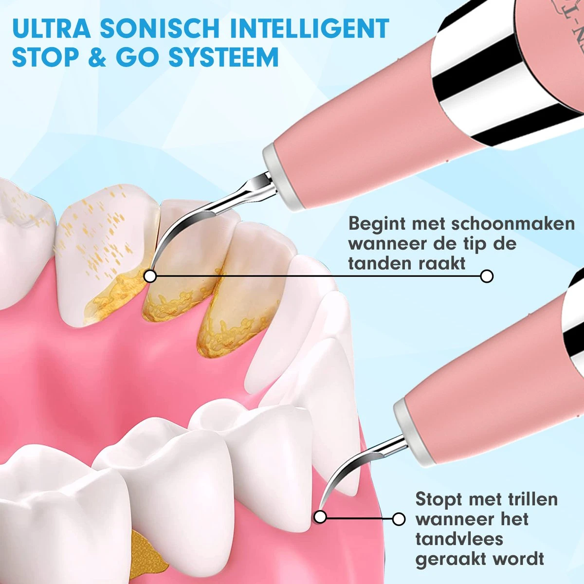 DEN-T® PRO U500 - Elektrische Sonische Tandsteen Verwijderaar - Roze 10 DEN-T® PRO U500 - Elektrische Sonische Tandsteen Verwijderaar - Roze - Afbeelding 10