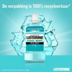 LISTERINE Cool Mint Milde Smaak, Mondspoeling Zonder Alcohol Met Etherische Oliën, Helpt Bacteriën Te Verwijderen En Zorgt Voor Een Langdurig Frisse Adem, 3 X 500 Ml -Verzorgings Producten Winkel 1200x1200 1687